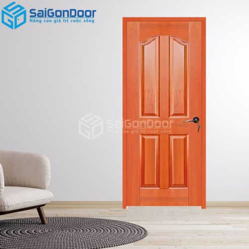Cửa Gỗ HDF Veneer 4A-Căm Xe 2-HDFV-SGD