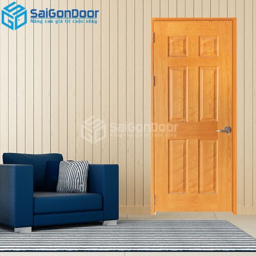 Cửa Gỗ HDF Veneer 6A-Sồi-HDFV-SGD