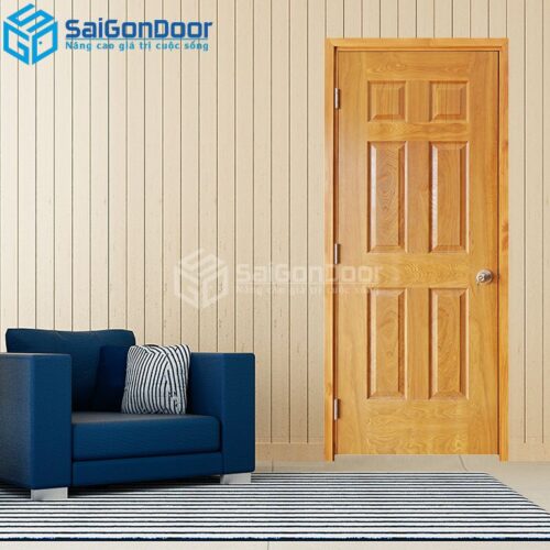Cửa Gỗ HDF Veneer 6A-Sồi 2-HDFV-SGD
