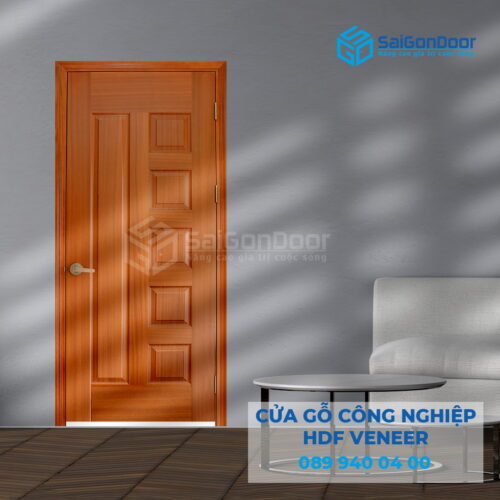 Cửa Gỗ HDF Veneer 6B-sapele 2-SGD