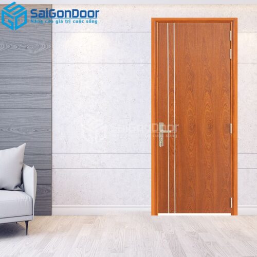 Cửa Gỗ MDF Veneer P1R2 Xoan Đào-MDFV-SGD