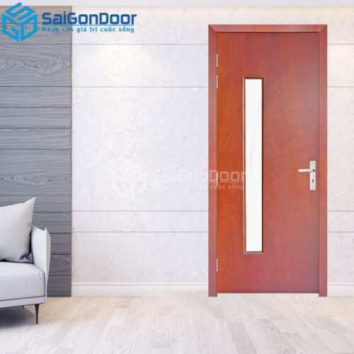 Cửa Gỗ MDF veneer P1G1 Căm Xe 2-MDFV-SGD